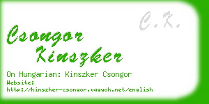 csongor kinszker business card